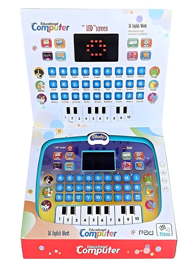 جهاز كيتر اللوحي للأطفال - أنشطة تعليمية لمرحلة ما قبل المدرسة، لعبة كمبيوتر تعليمية للأولاد والبنات، تعلم أصوات الحروف الأبجدية، الرياضيات، الموسيقى، الكلمات | لعبة كمبيوتر لوحية - Image 1